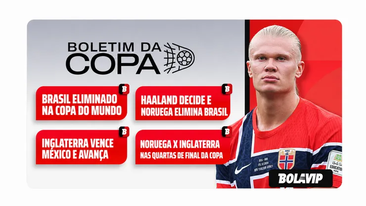 Haaland eliminou o Brasil na Copa do Mundo