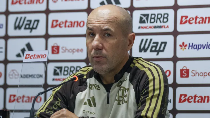 Leonardo Jardim técnico do Flamengo durante entrevista coletiva
