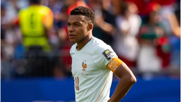 Mbappé na partida contra o Marrocos