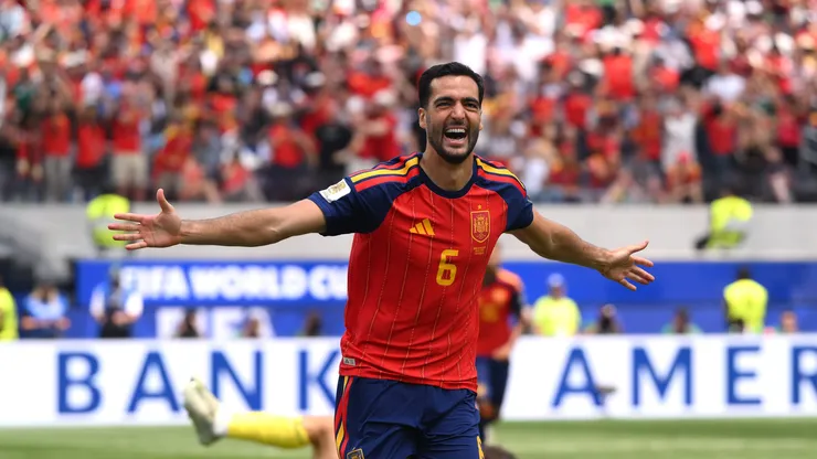 Merino após marcar o gol diante da Bélgica. Photo by David Ramos/Getty Images