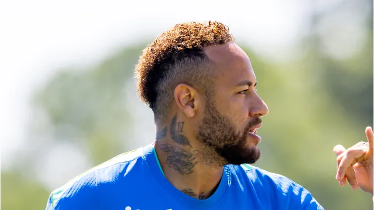 Neymar durante treino da Seleção em Nova Jersey.