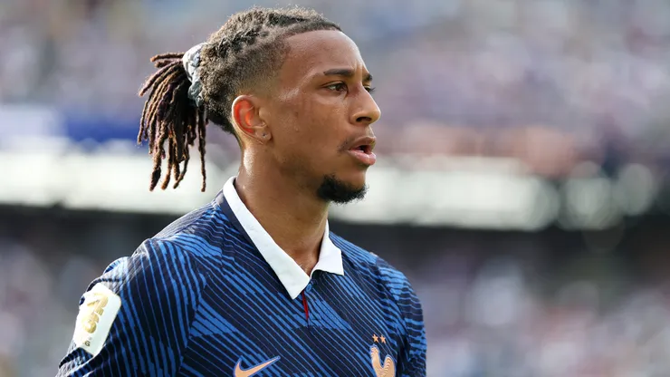 EAST RUTHERFORD, NEW JERSEY - JUNE 30: Michael Olise #11 of France looks on during the FIFA World Cup 2026 Round Of 32 match between France and Sweden at New York New Jersey Stadium on June 30, 2026 in East Rutherford, New Jersey. (Photo by Al Bello/Getty Images)