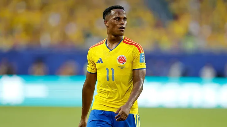 Arias durante partida pela Colômbia na Copa do Mundo. Foto: Michael Reaves/Getty Images