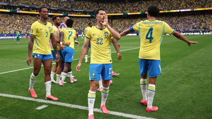 Jogadores do Brasil pela Copa do Mundo. Lars Baron/Getty Images