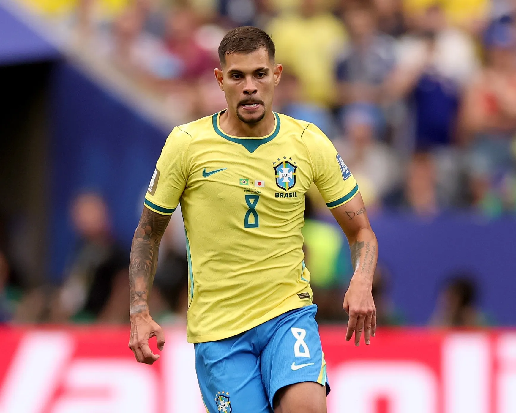 Bruno Guimarães. Foto: Lars Baron/Getty Images