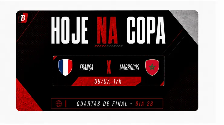 Hoje na Copa tem França e Marrocos em campo