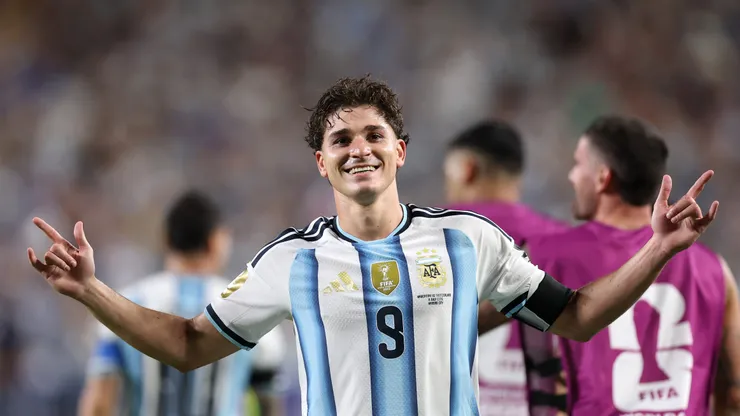 Álvarez pela Argentina. (Photo by Carl Recine/Getty Images)
